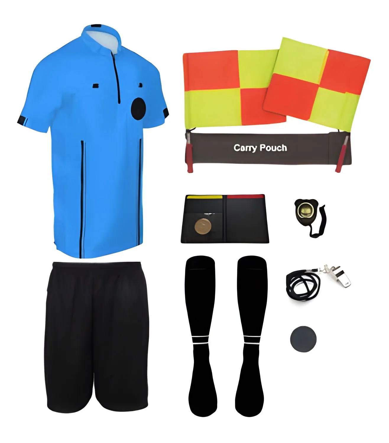 Pro Soccer Referee Uniform – 11 Piece Complete Referee Kit