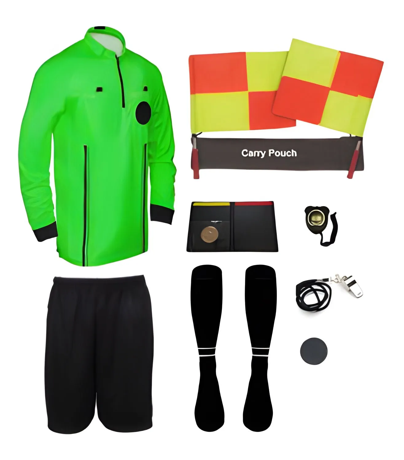 Pro Soccer Referee Uniform Full Sleeve – 11 Piece Complete Referee Kit