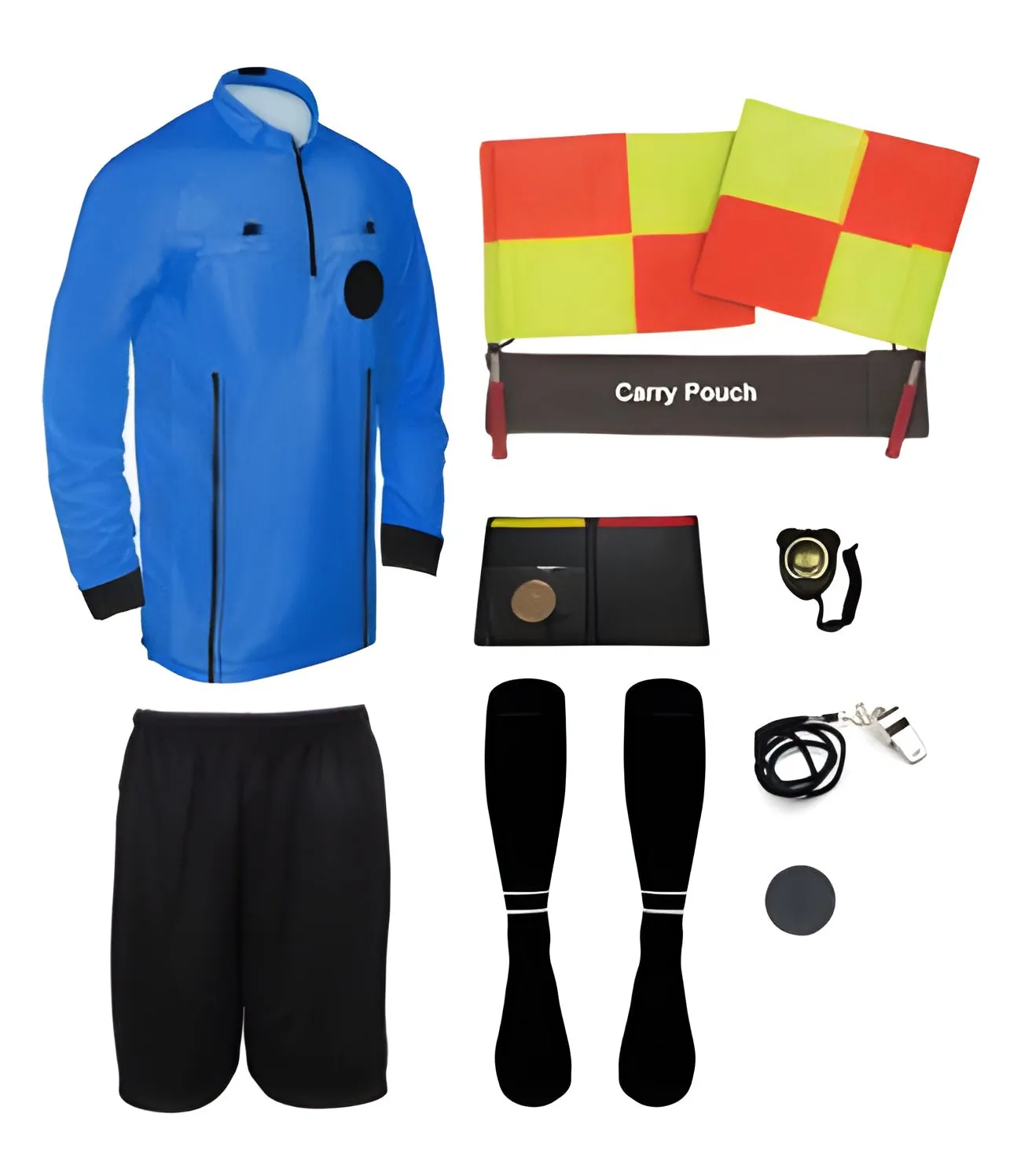 Pro Soccer Referee Uniform Full Sleeve – 11 Piece Complete Referee Kit