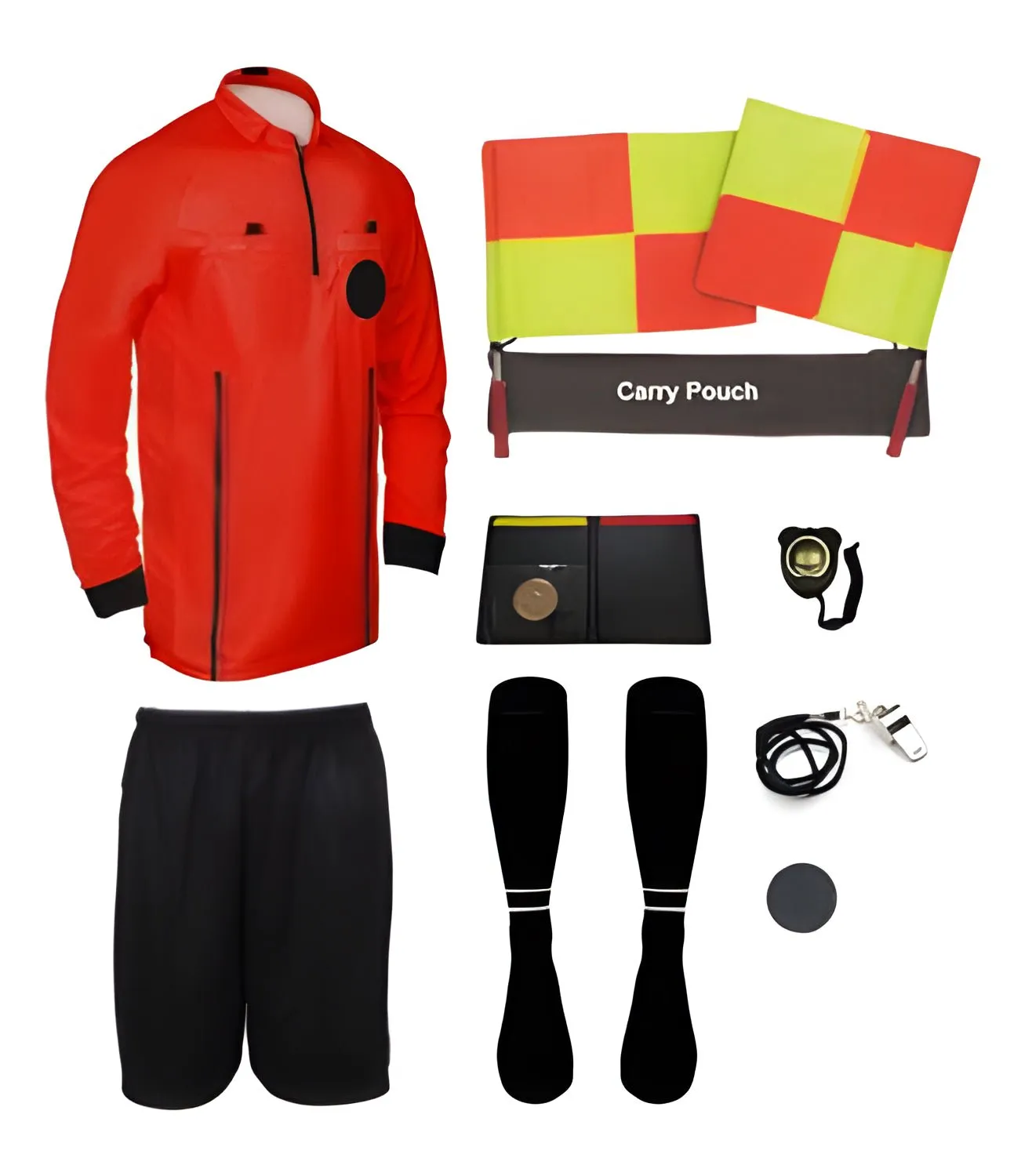 Pro Soccer Referee Uniform Full Sleeve – 11 Piece Complete Referee Kit