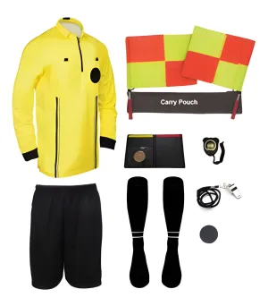 Pro Soccer Referee Uniform Full Sleeve – 11 Piece Complete Referee Kit