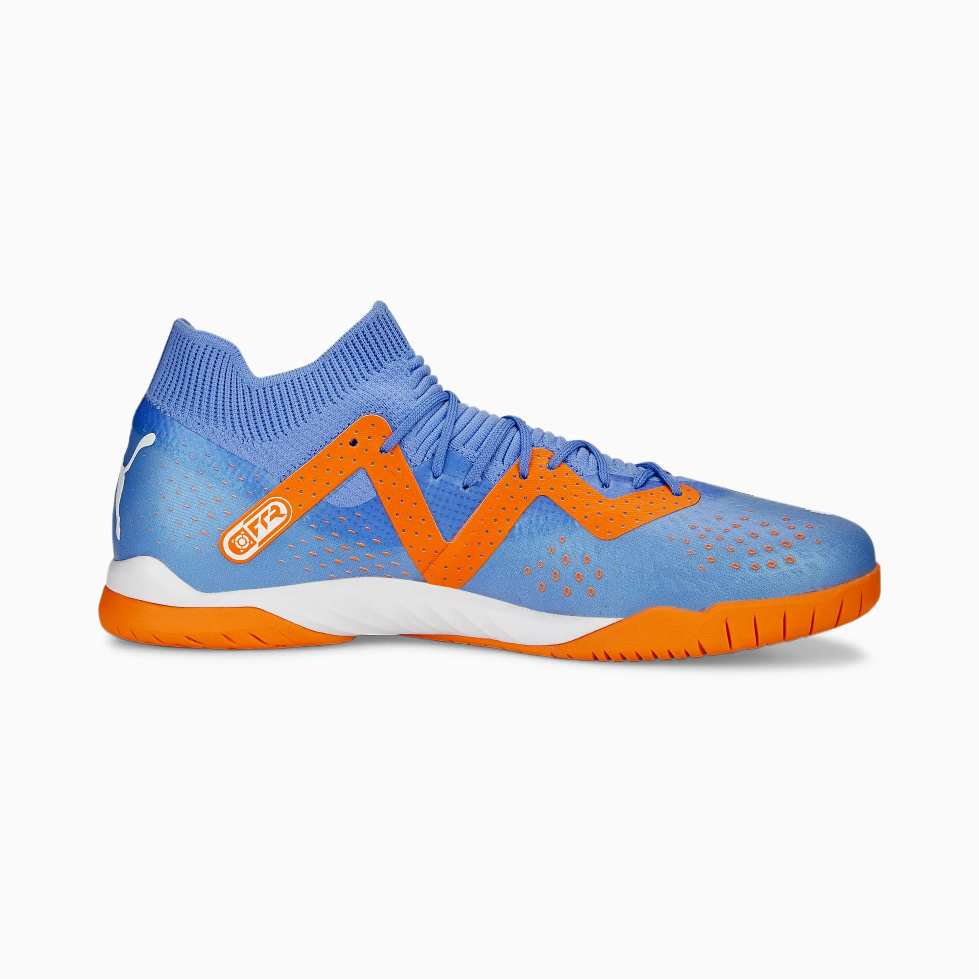 Puma Future Match Indoor Soccer Shoes 107185 01  BLUE GLIMMER-PUMA WHITE-ULTRA ORANGE