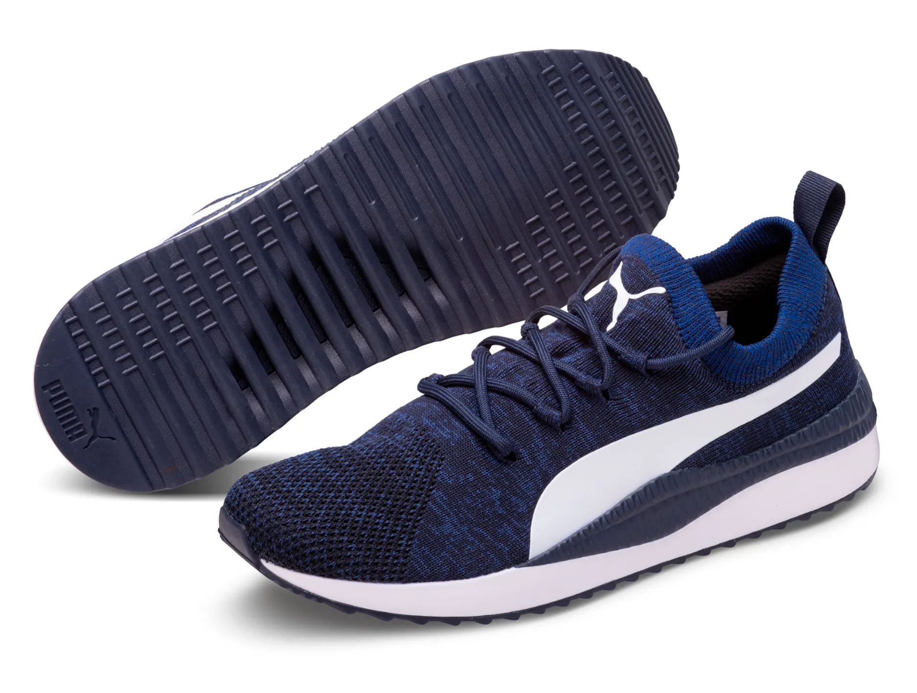 Puma Mens Pacer Next FS Knit Shoes Navy <br> 374919 05