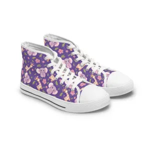 Purple Elephants Women's High Top Sneakers