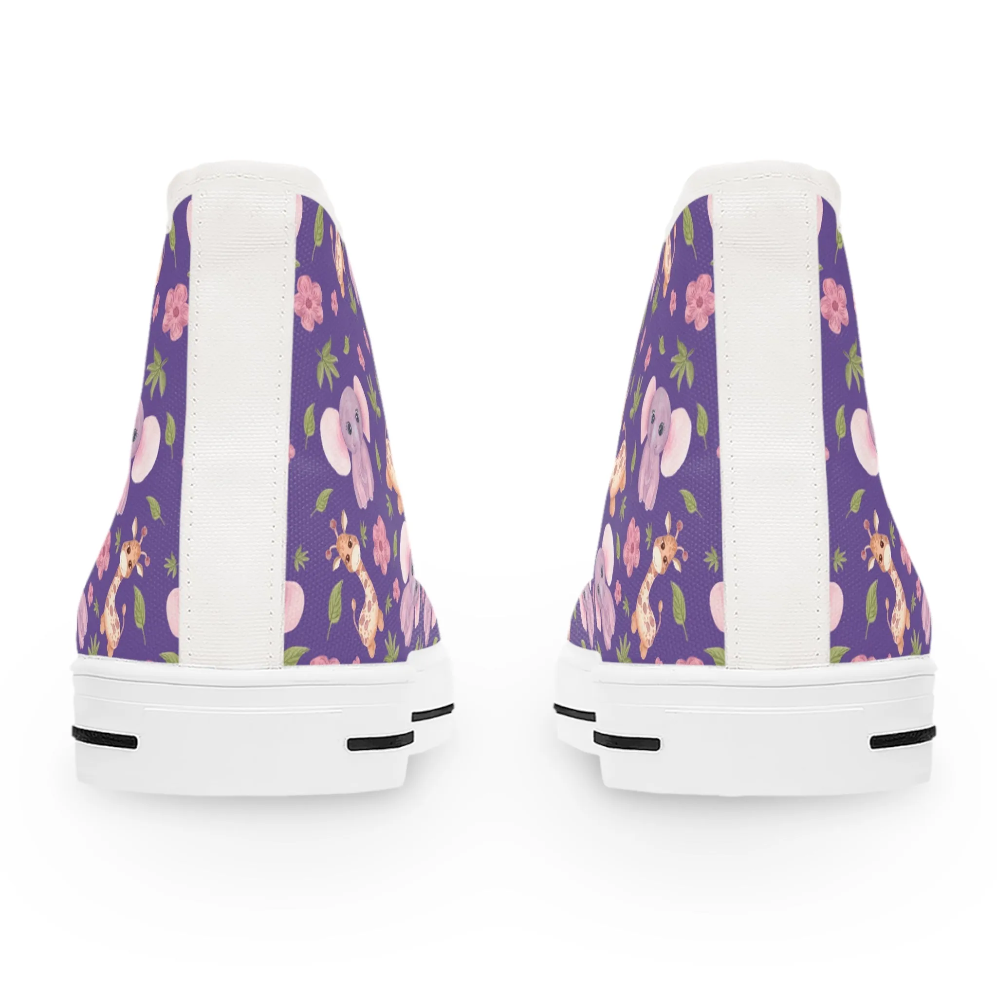 Purple Elephants Women's High Top Sneakers