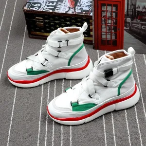 Retro High Top with Multi Buckled Straps Sneaker