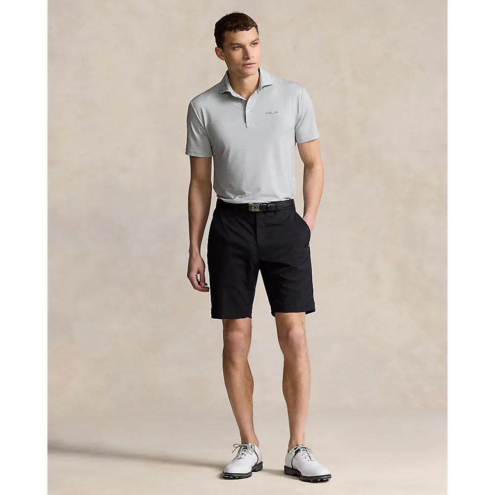 RLX Ralph Lauren Printed Lightweight Airflow Performance Golf Shirt - Peak Grey Fairway Houndstooth