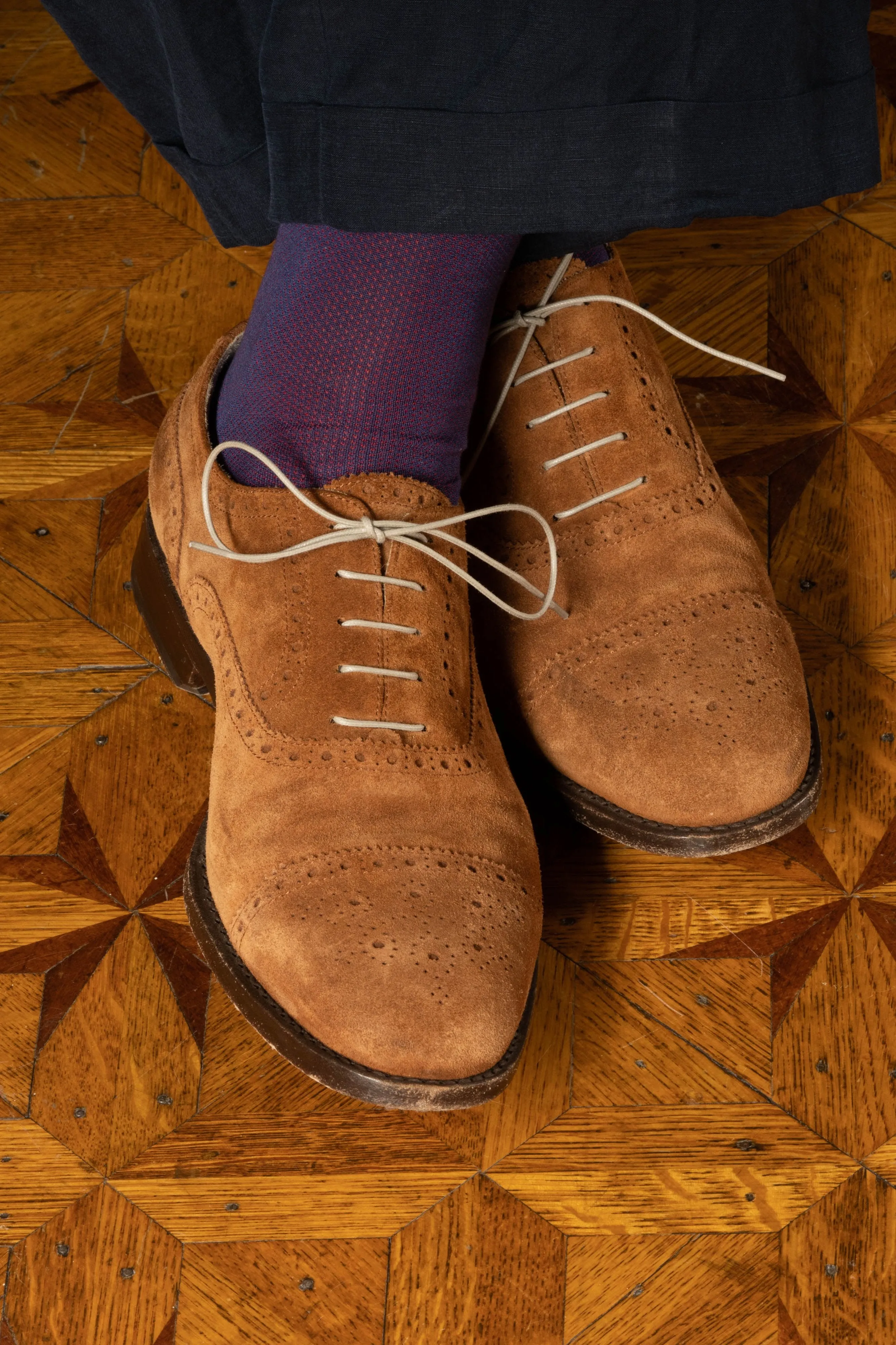 Round Beige Waxed Cotton Shoelaces