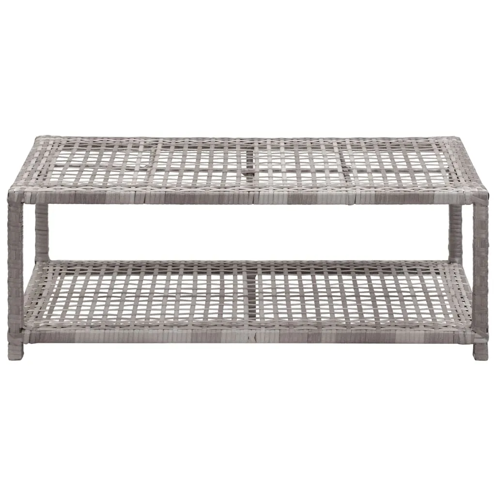 Shoe Bench Grey 80x40x30 cm Poly Rattan