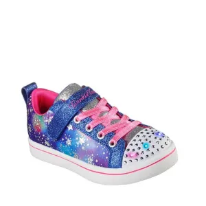 Skechers Sparkle Rayz Galaxy Brights Blue Multi Light Up Trainer