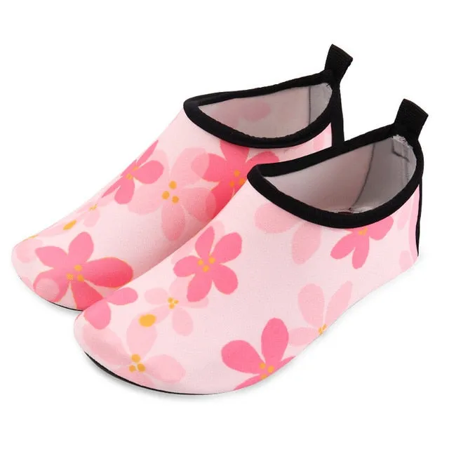 Skin-friendly Cartoon Print Soft Rubber Toddler Shoes For Beach Swim