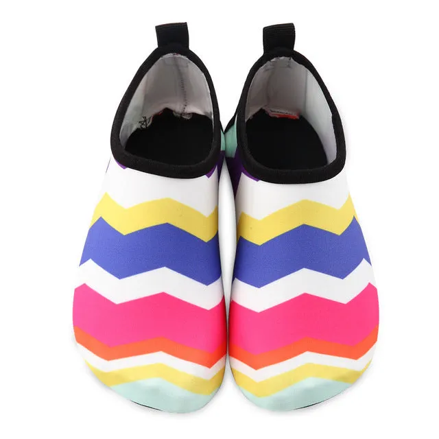 Skin-friendly Cartoon Print Soft Rubber Toddler Shoes For Beach Swim