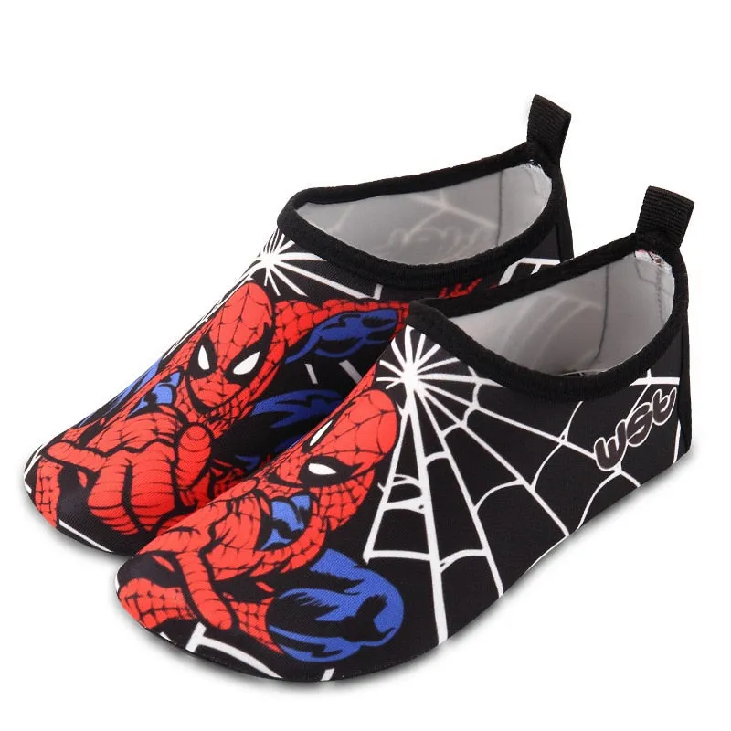 Skin-friendly Cartoon Print Soft Rubber Toddler Shoes For Beach Swim