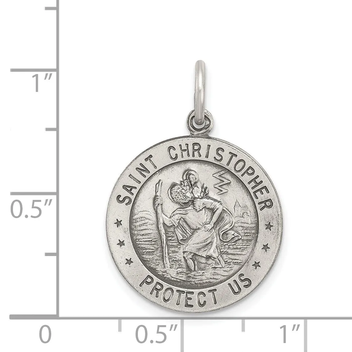 Sterling Silver St. Christopher Soccer Medal