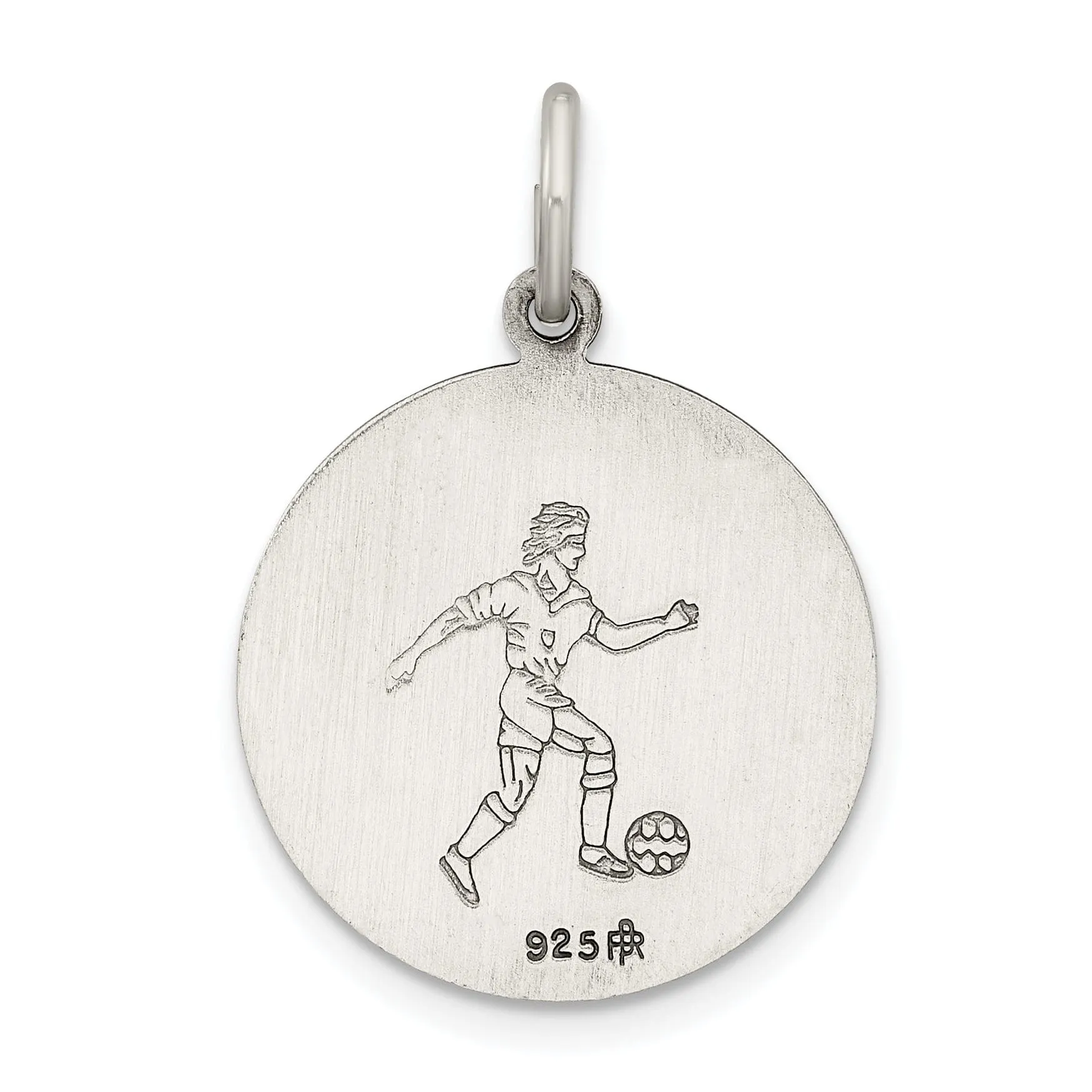 Sterling Silver St. Christopher Soccer Medal