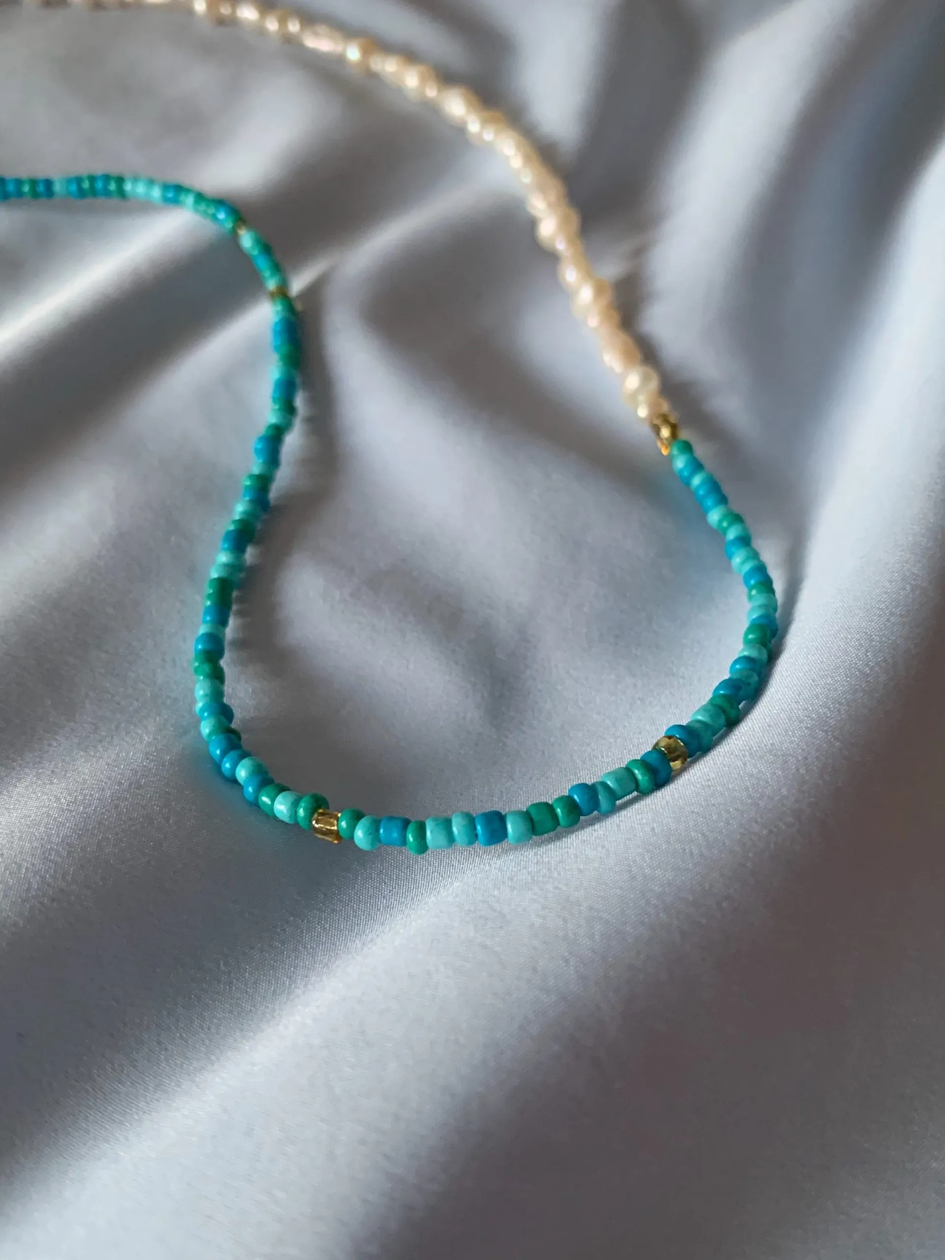 Teal Pearl Necklace