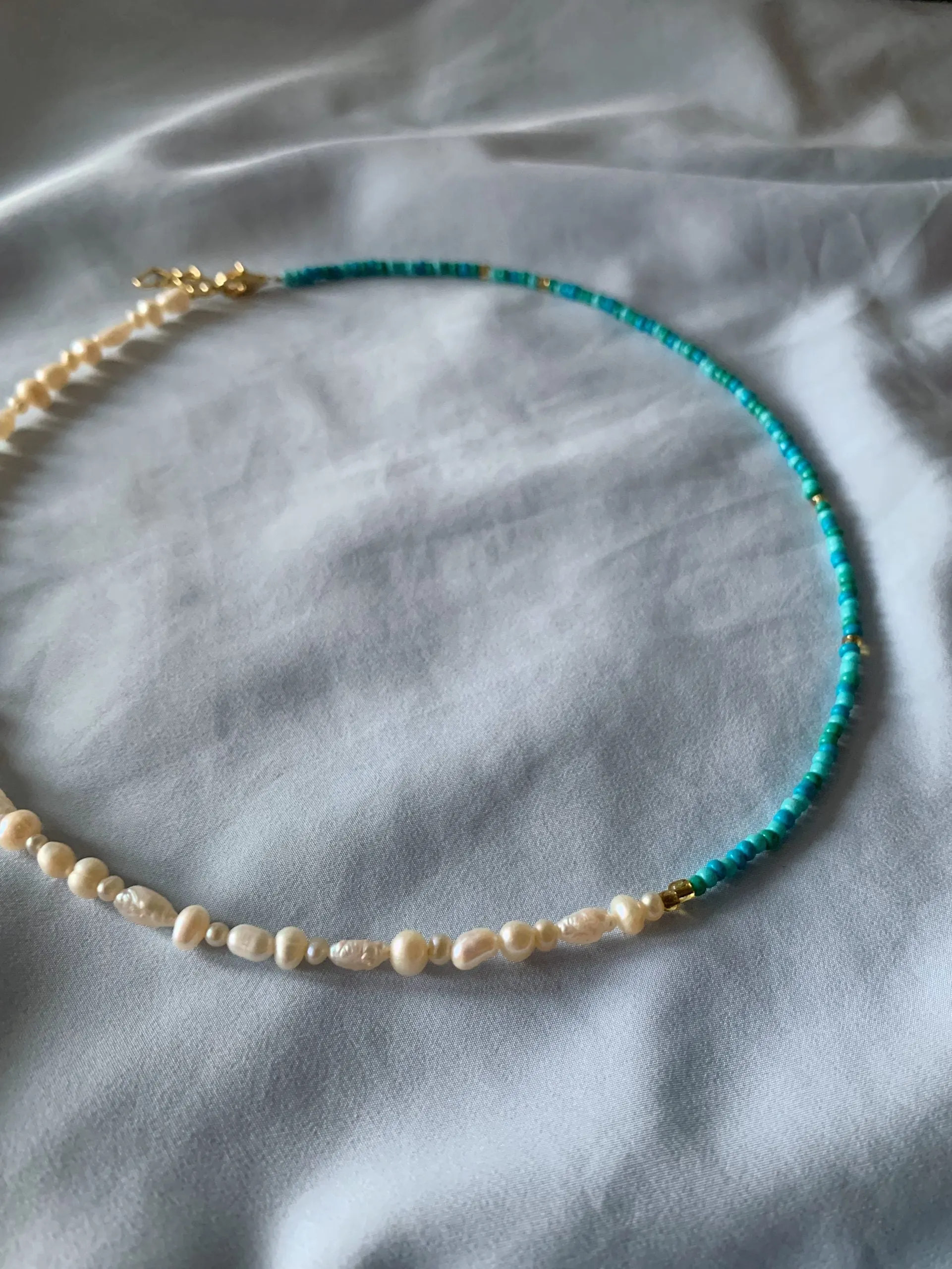 Teal Pearl Necklace