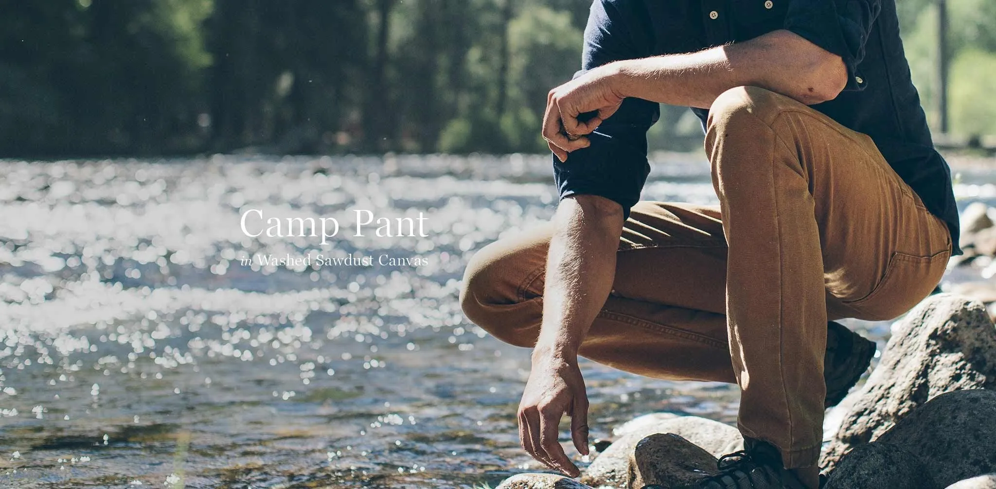 The Camp Pant in Washed Sawdust Canvas