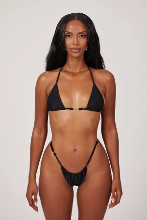 The Mars detail string bikini- Black