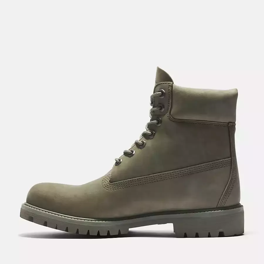 Timberland Men's Premium 6-Inch Waterproof Boots Shoes - Dark Green Nubuck