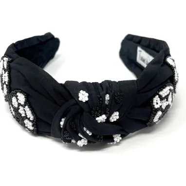 Treasure Jewels Black/White Soccer Headband