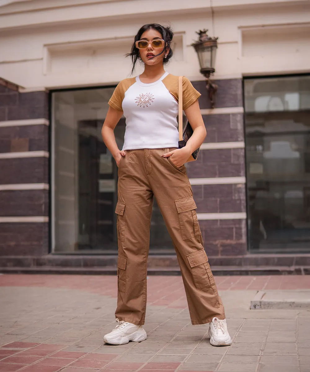 Urban Edge Brown Cargo Pants | Woman