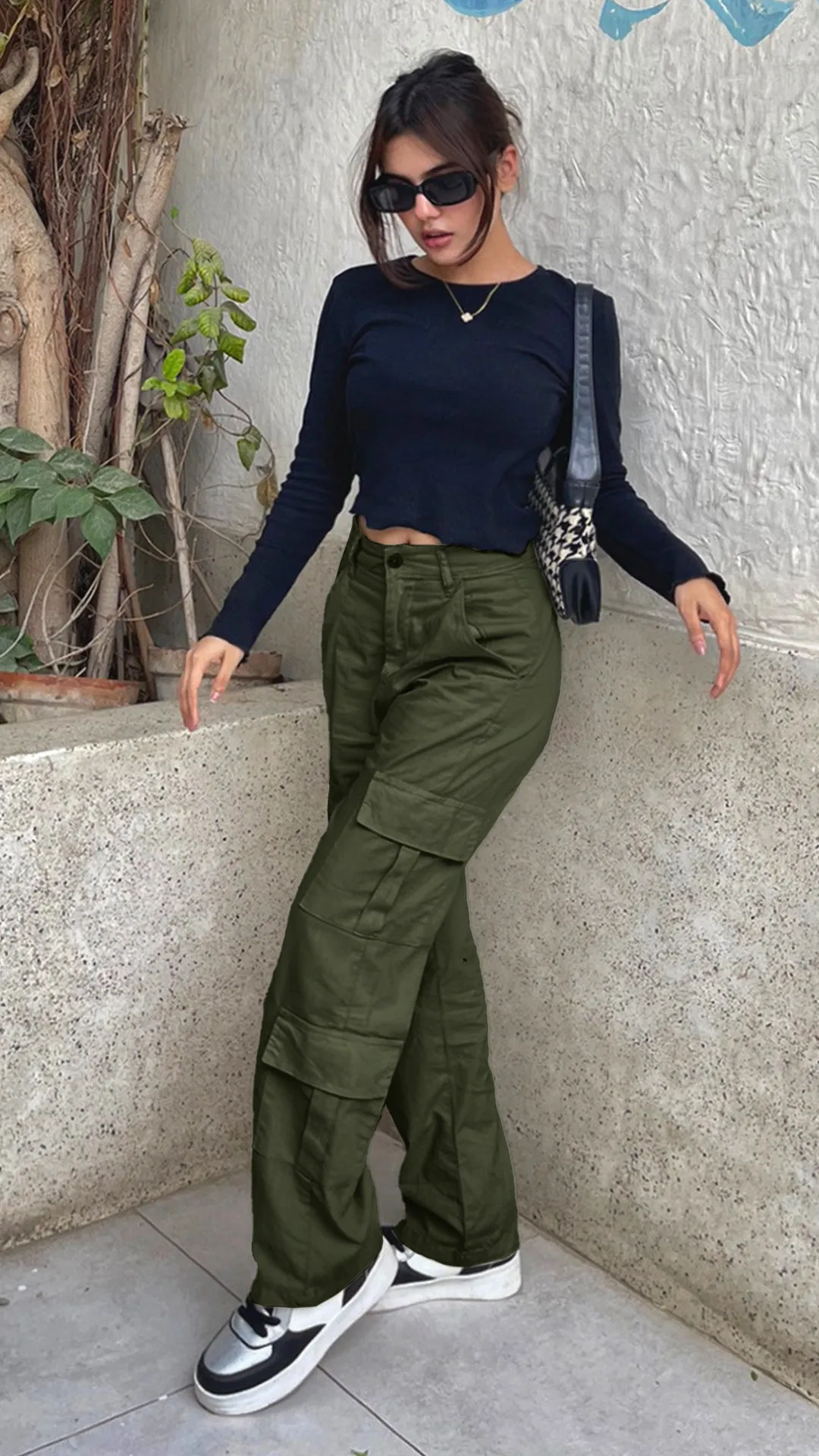 Urban Edge Green Cargo Pants | Woman