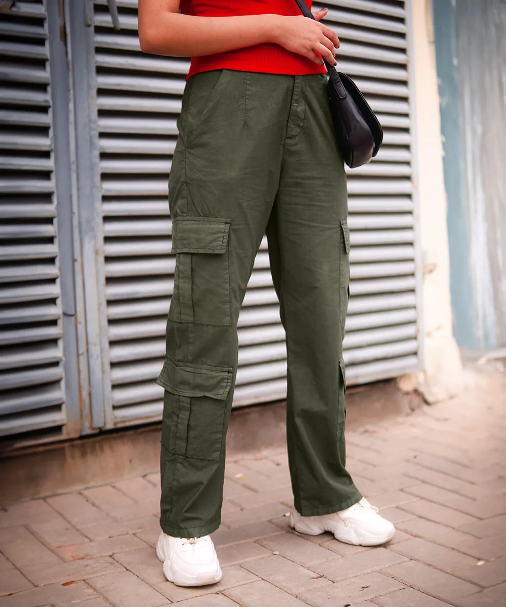 Urban Edge Green Cargo Pants | Woman