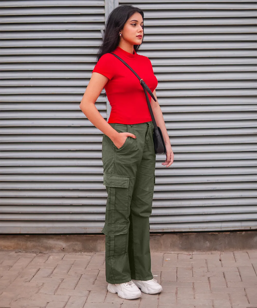 Urban Edge Green Cargo Pants | Woman