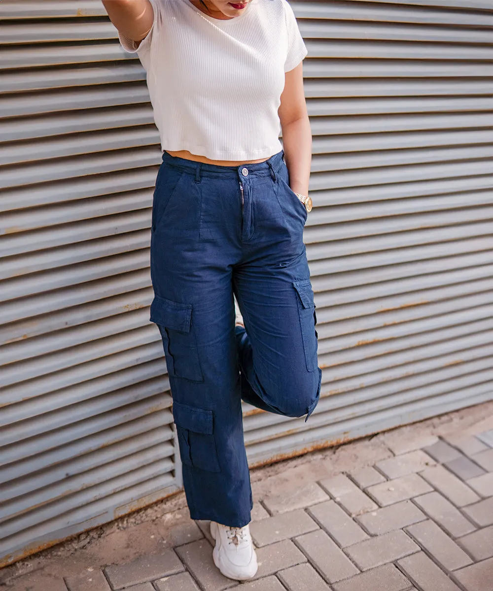 Urban Edge Navy Cargo Pants | Woman