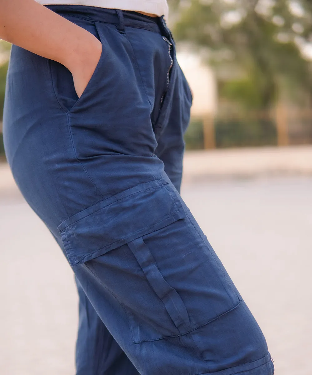 Urban Edge Navy Cargo Pants | Woman