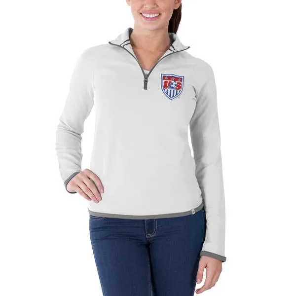 USA United States Soccer Team 47 Brand Women White Showdown Pullover