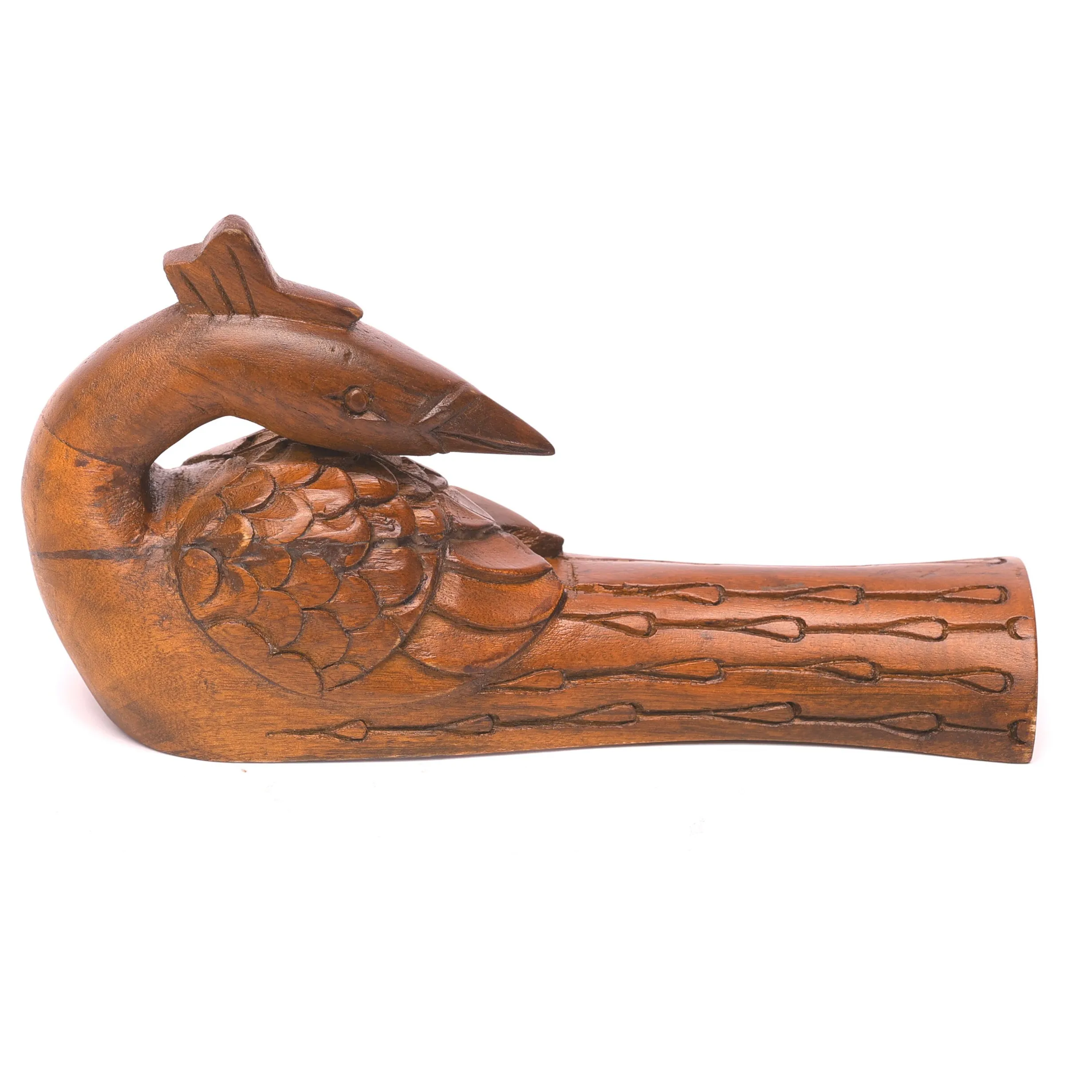 Versatile Heritage Style Wooden Sleeping Bird Figurine