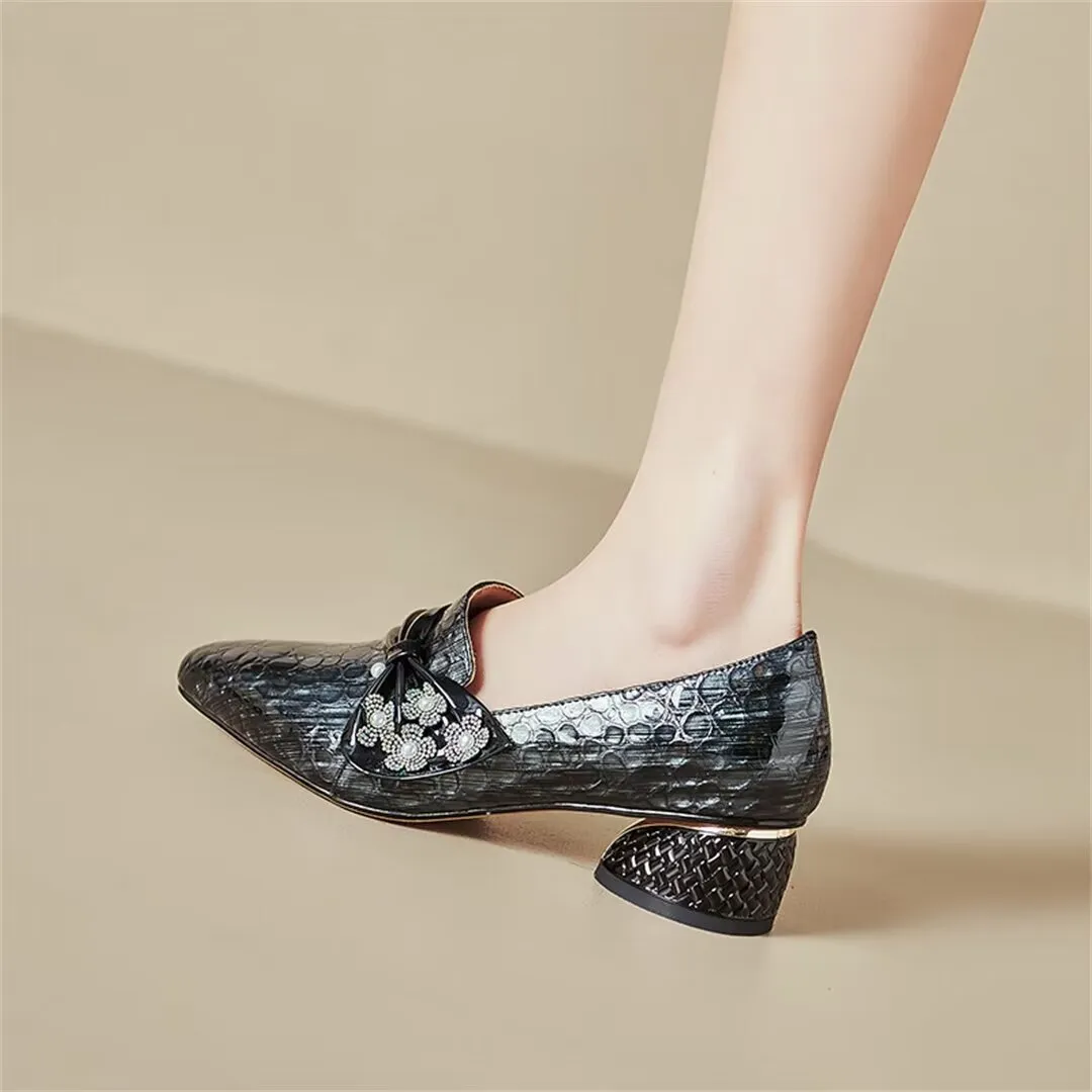 Versatile Women's Pumps with Thick Heel