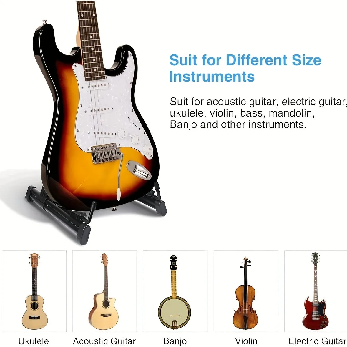 Versatile Wooden Guitar Stand  Portable Lightweight Foldable  Ideal Gift