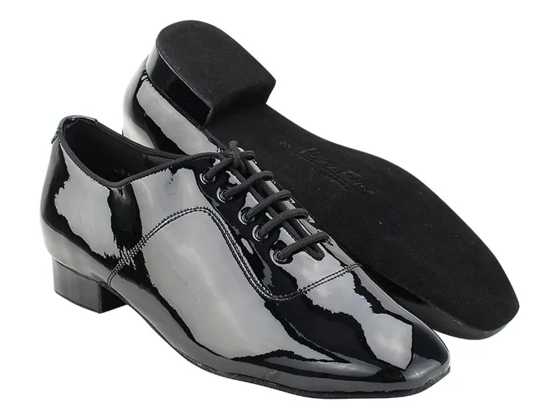 Very Fine Black Patent Men's Ballroom Shoes with Extra Cushioned Insole & Footbed 917101 In Stock