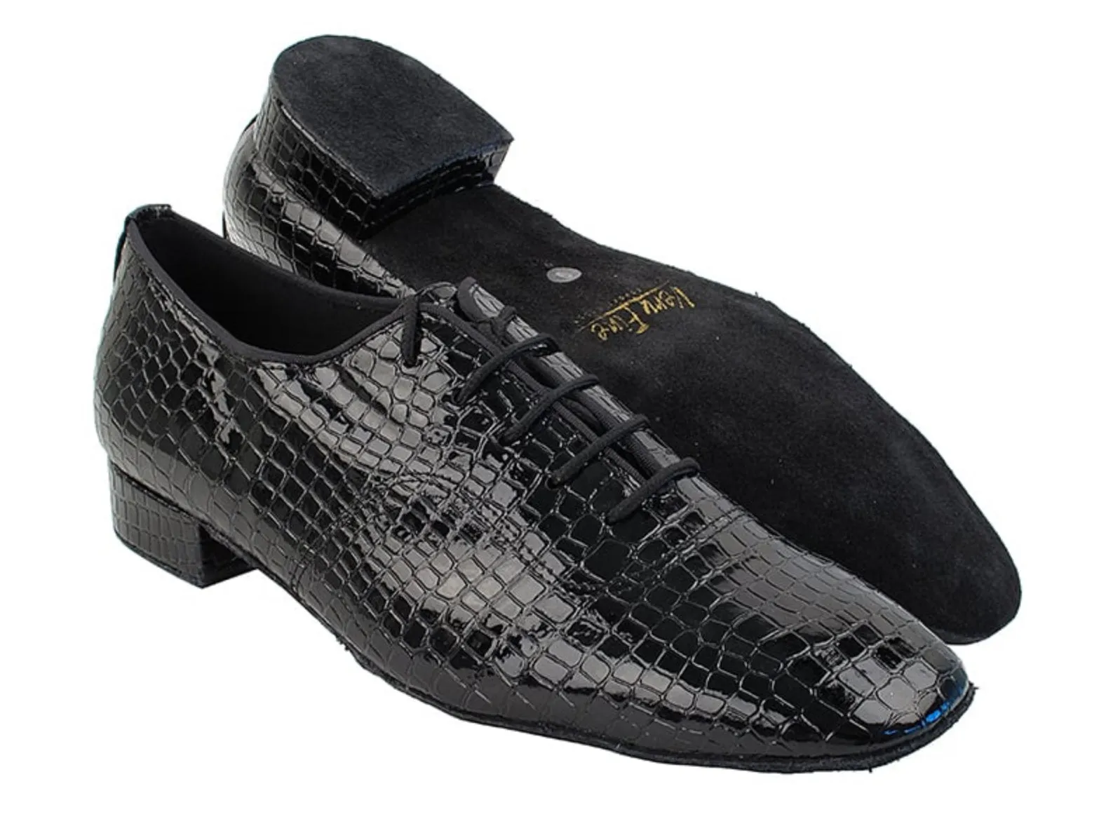 Very Fine Black Patent Men's Ballroom Shoes with Extra Cushioned Insole & Footbed 917101 In Stock