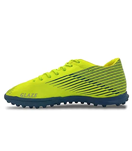 VINU - Sega New Glaze Neon Green Blue Turf Football Indore/Flat/Shoes