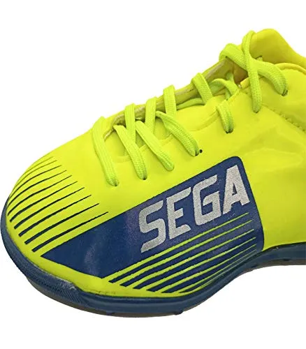 VINU - Sega New Glaze Neon Green Blue Turf Football Indore/Flat/Shoes