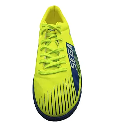 VINU - Sega New Glaze Neon Green Blue Turf Football Indore/Flat/Shoes