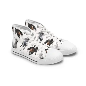 Watercolor Horses Women's High Top Sneakers