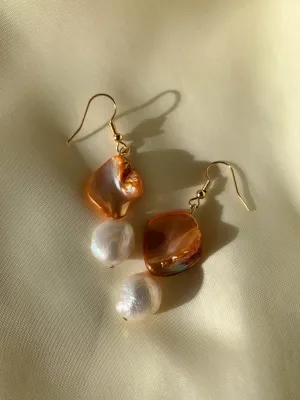 Waves Coral Earrings