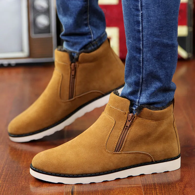 Winter Ankle Fur Warm Boots for Men