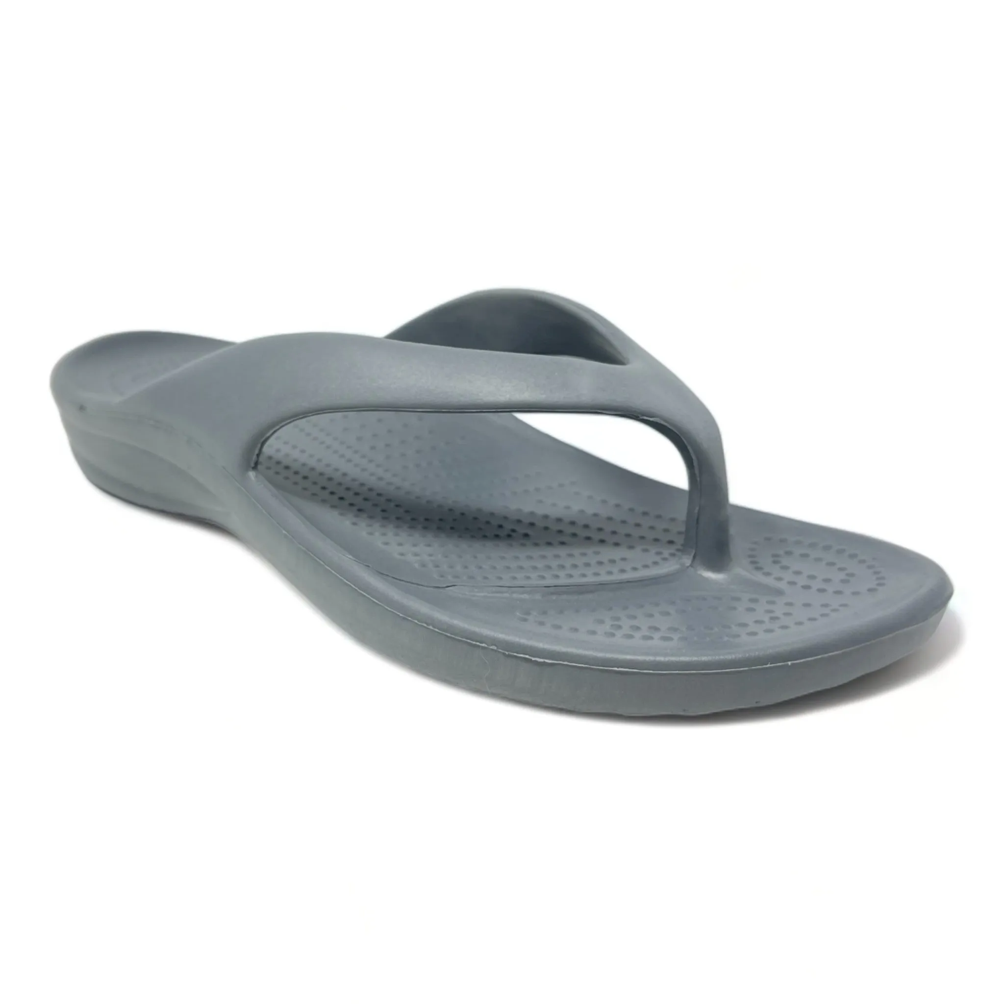 Women's Flip Flops - Flat Grey