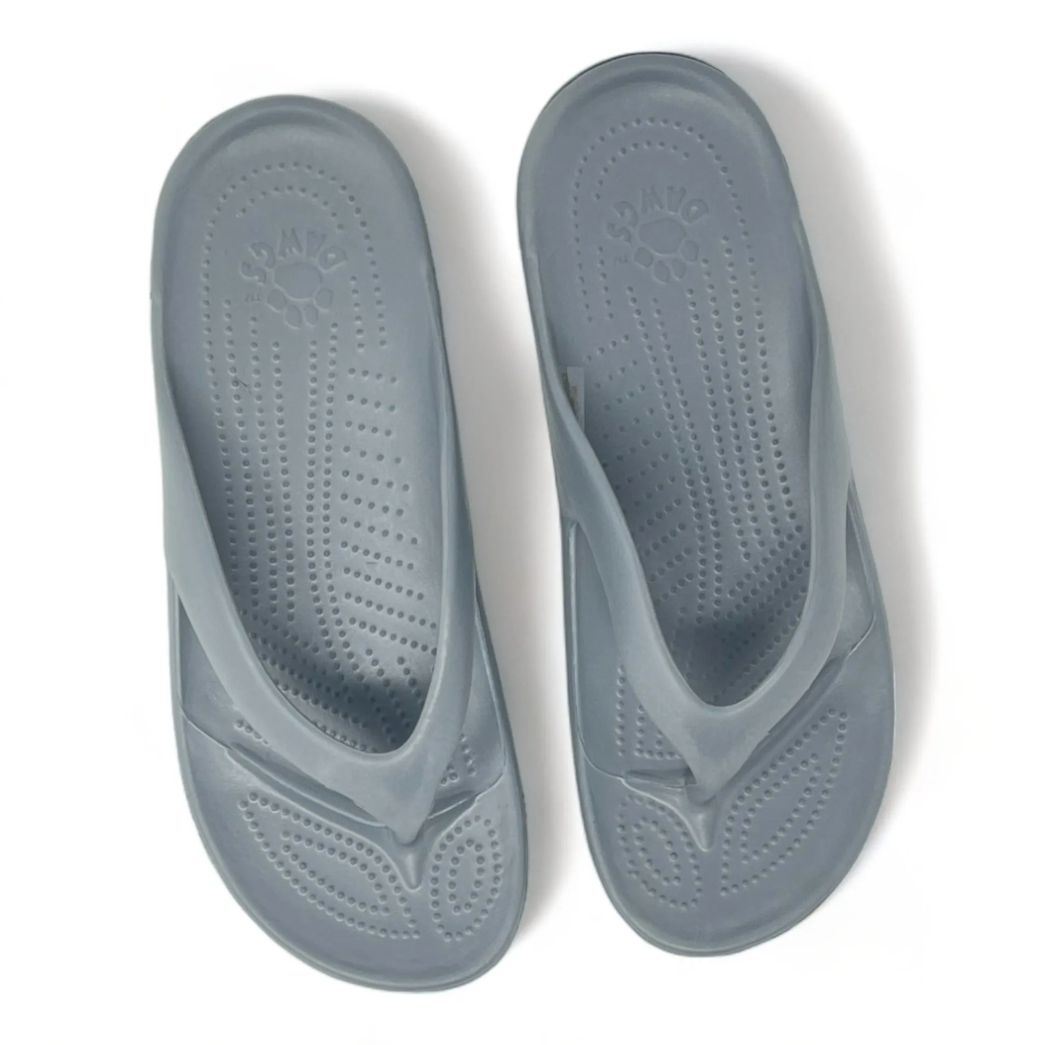 Women's Flip Flops - Flat Grey