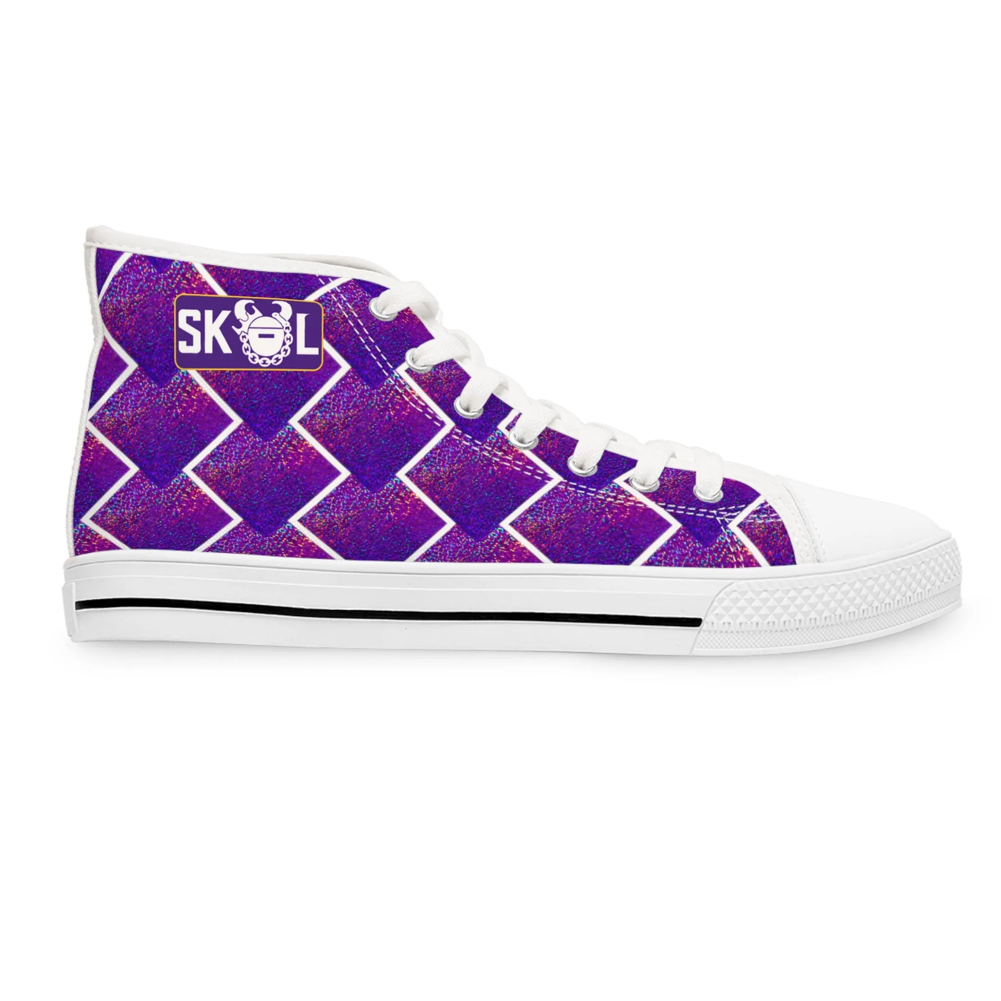 Women's High Top Sneakers - Purple Sparkle