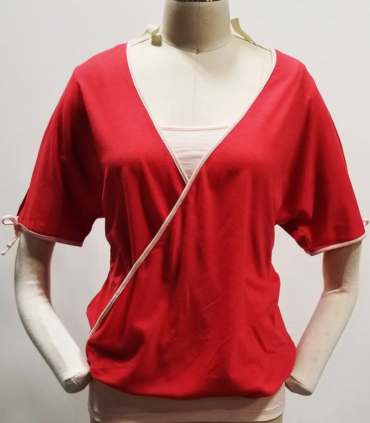 Wool Jersey Wrap Blouse