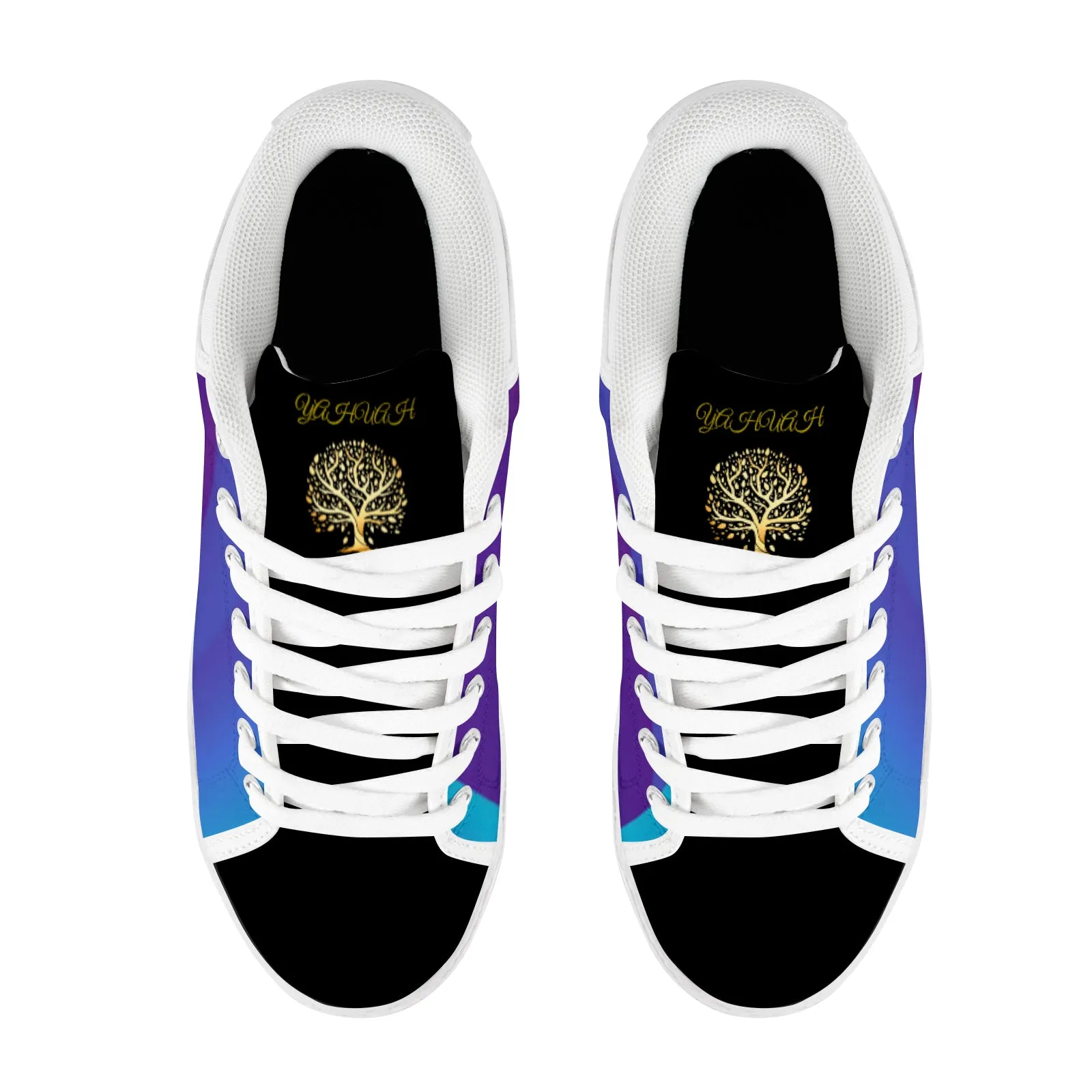 Yahuah-Tree of Life 01 Royal Ladies Fashion Chukka Canvas Shoes