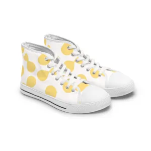 Yellow Fish Women's High Top Sneakers